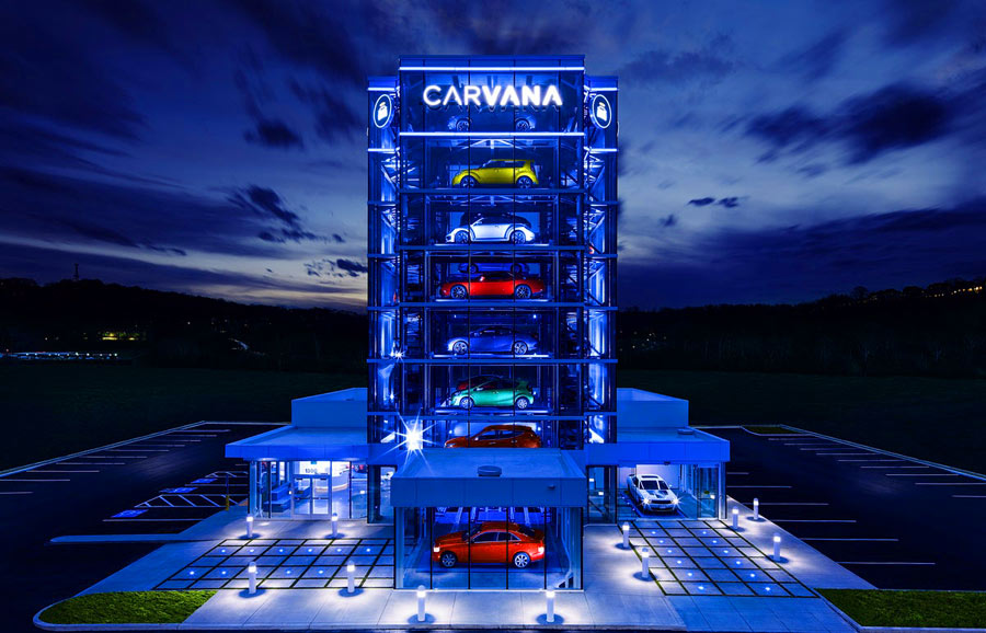 Carvana Vending Machine (rendering via Carvana)